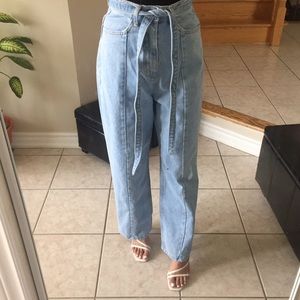 Oak + Fort High Waisted Tie Jeans (6120)